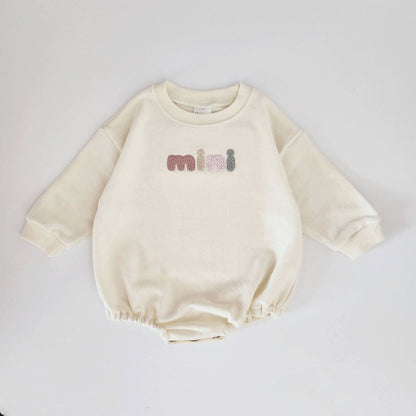 Baby Mini Sweatshirt Romper (0 - 18m) - Ivory kids outfit