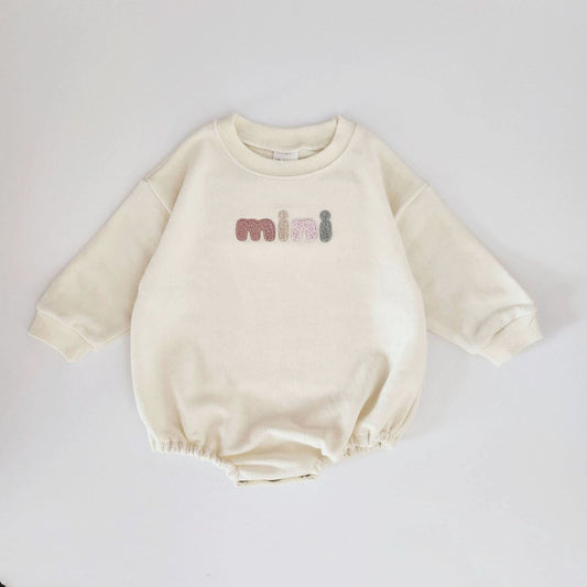 Baby Mini Sweatshirt Romper (0 - 18m) - Ivory kids outfit