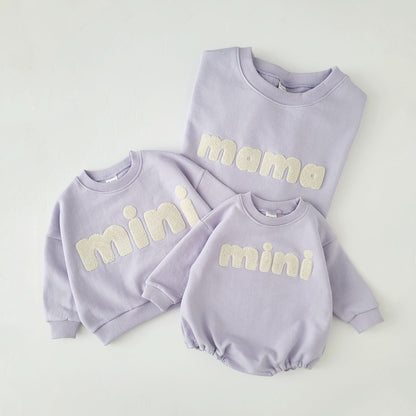 Baby Mini Sweatshirt Romper (0 - 18m) - Sweet Lavender kids outfit