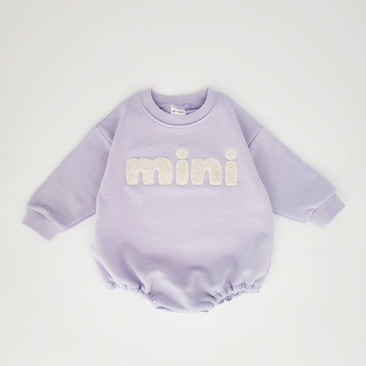 Baby Mini Sweatshirt Romper (0 - 18m) - Sweet Lavender kids outfit