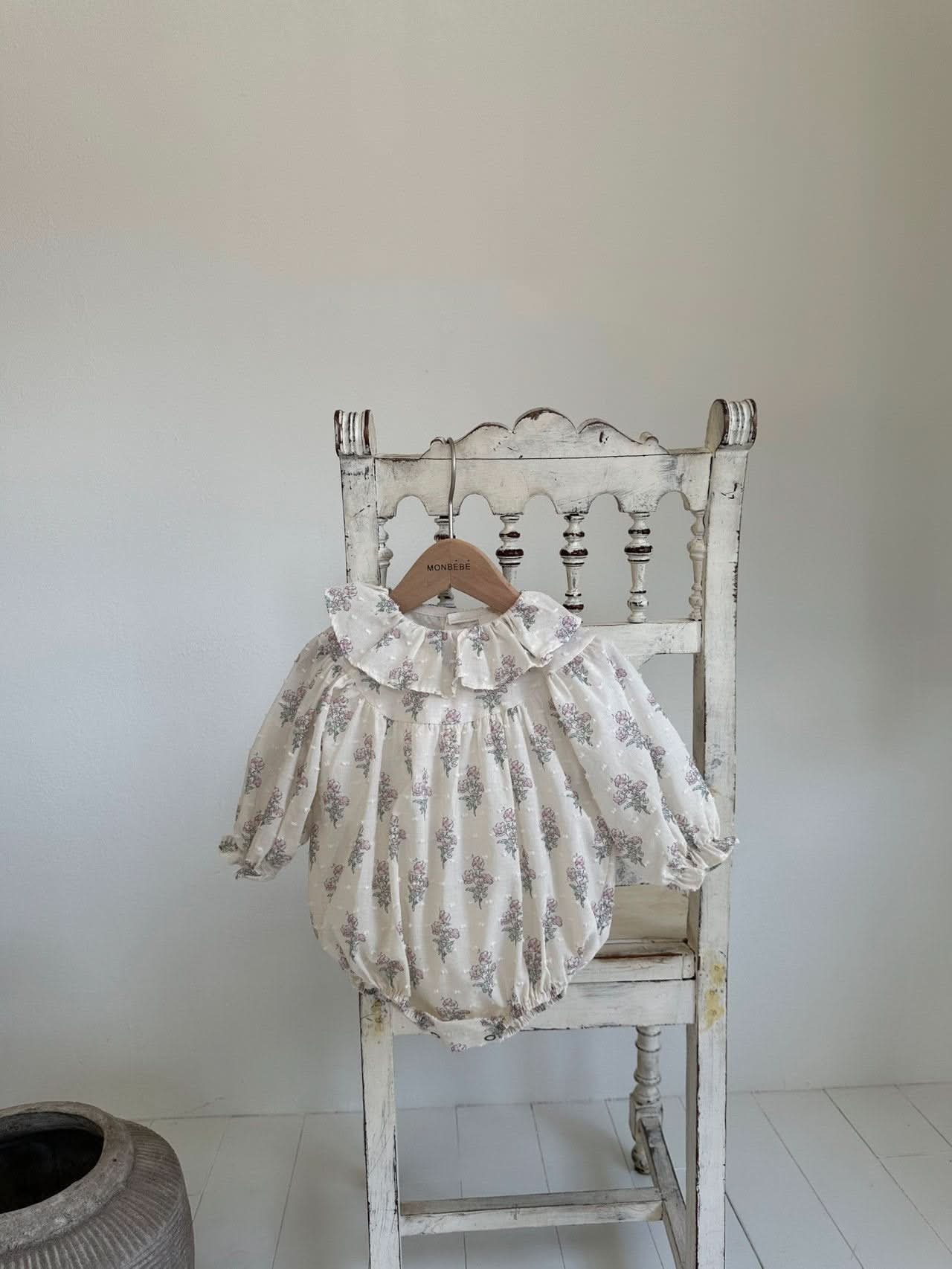 Baby Monbebe Lily Ruffle Collar Romper (12 - 24m) - 2 Colors kids outfit