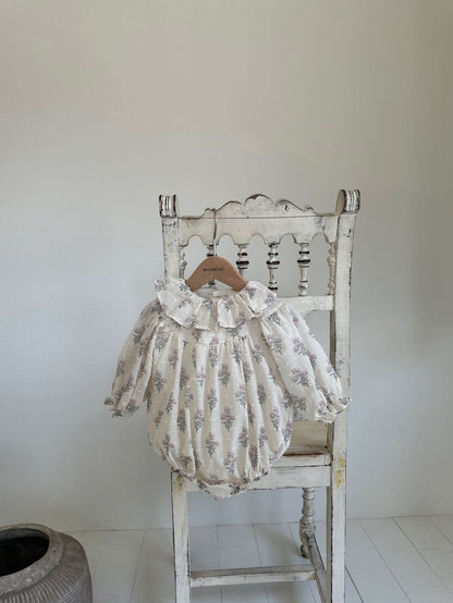 Baby Monbebe Lily Ruffle Collar Romper (12 - 24m) - 2 Colors kids outfit
