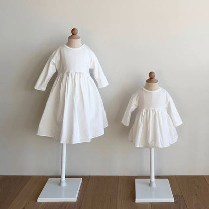 Baby Monbebe Long Sleeve Ruffle Tutu Romper (3 - 24m) - White kids outfit