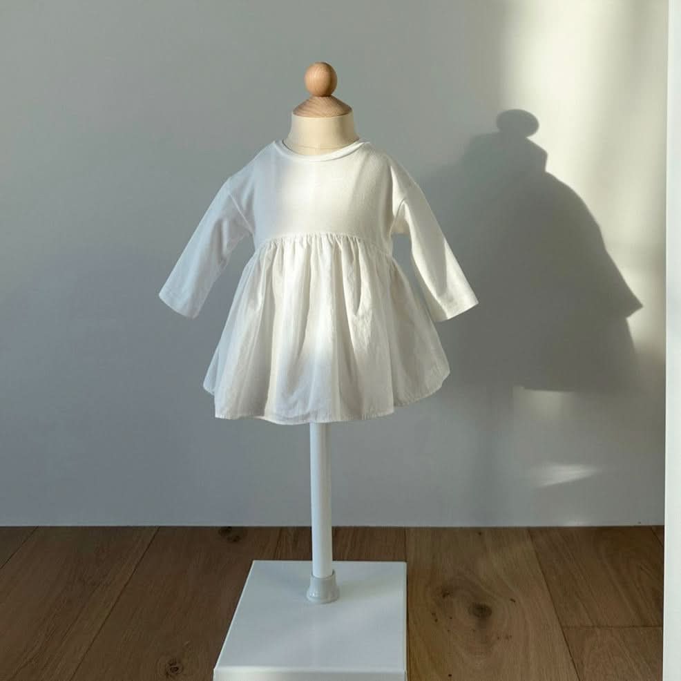 Baby Monbebe Long Sleeve Ruffle Tutu Romper (3 - 24m) - White kids outfit