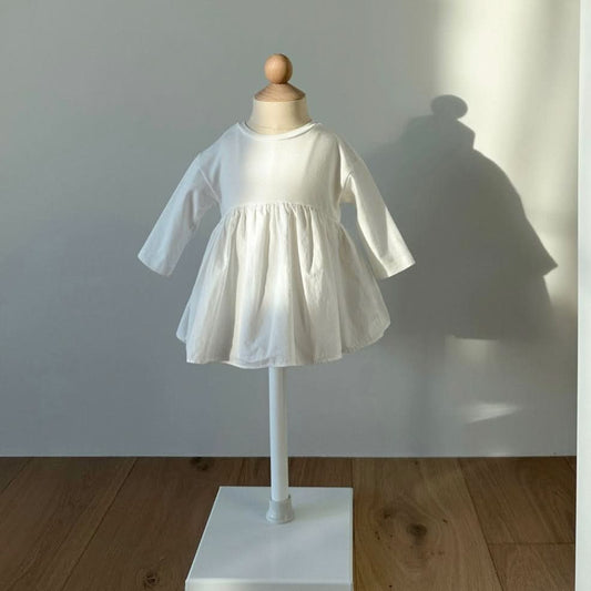 Baby Monbebe Long Sleeve Ruffle Tutu Romper (3 - 24m) - White kids outfit