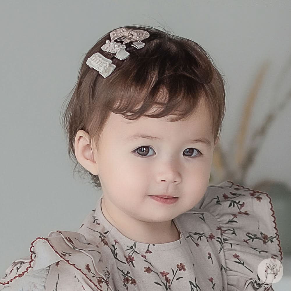 Baby Pearl Flower, Bow , Crochet Hair Clip Set (3pk) kids outfit