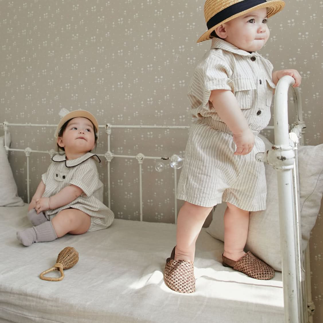 Baby Pocket Shirt and Shorts Set (3 - 15m) - 2 Colors kids outfit