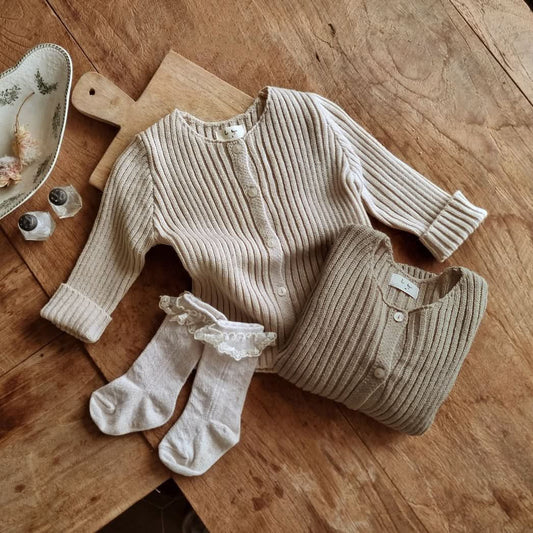 Baby Rib - Knit Cardigan (6 - 18m) - 2 Colors kids outfit