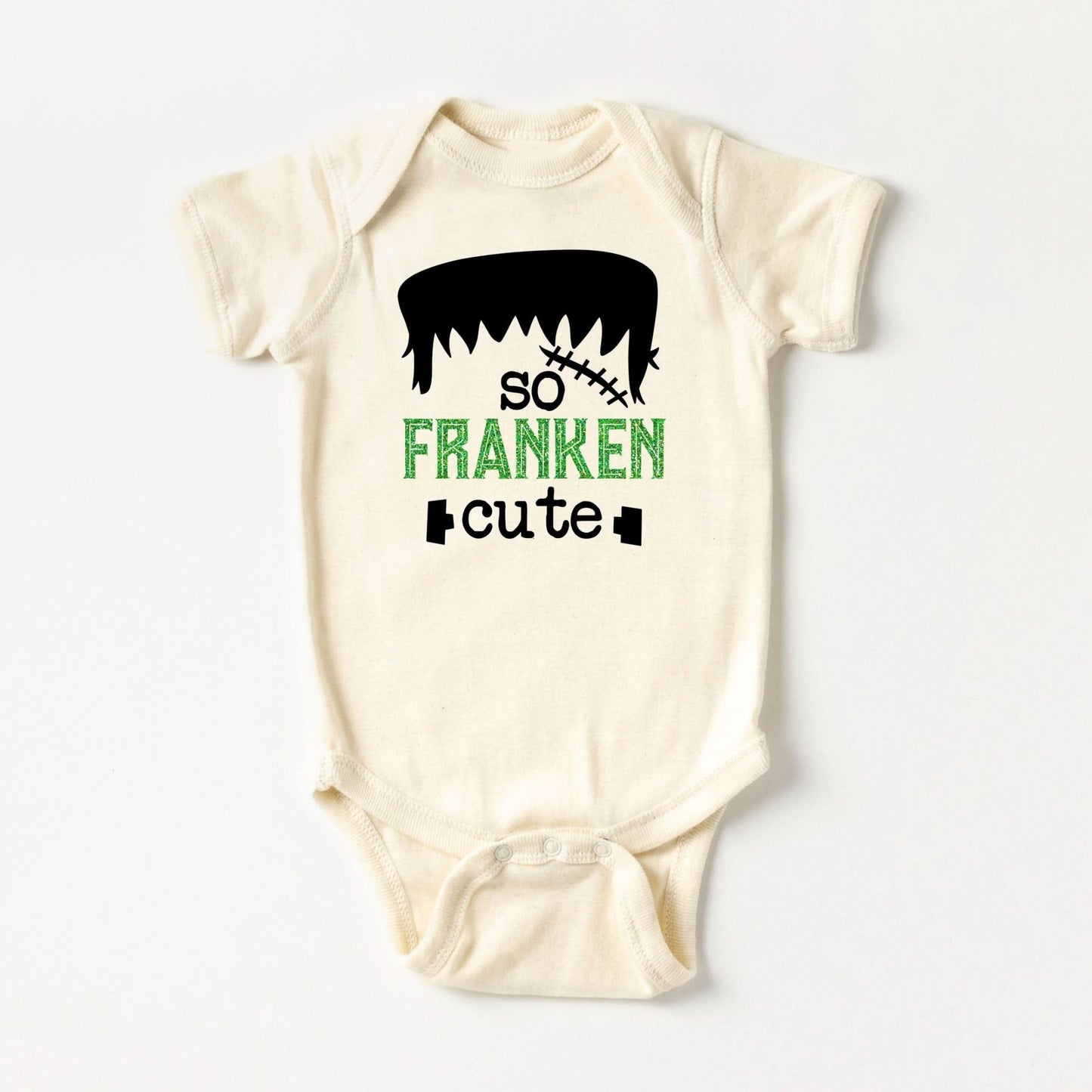 Baby So Franken Cute Romper (3 - 24m) - Cream kids outfit