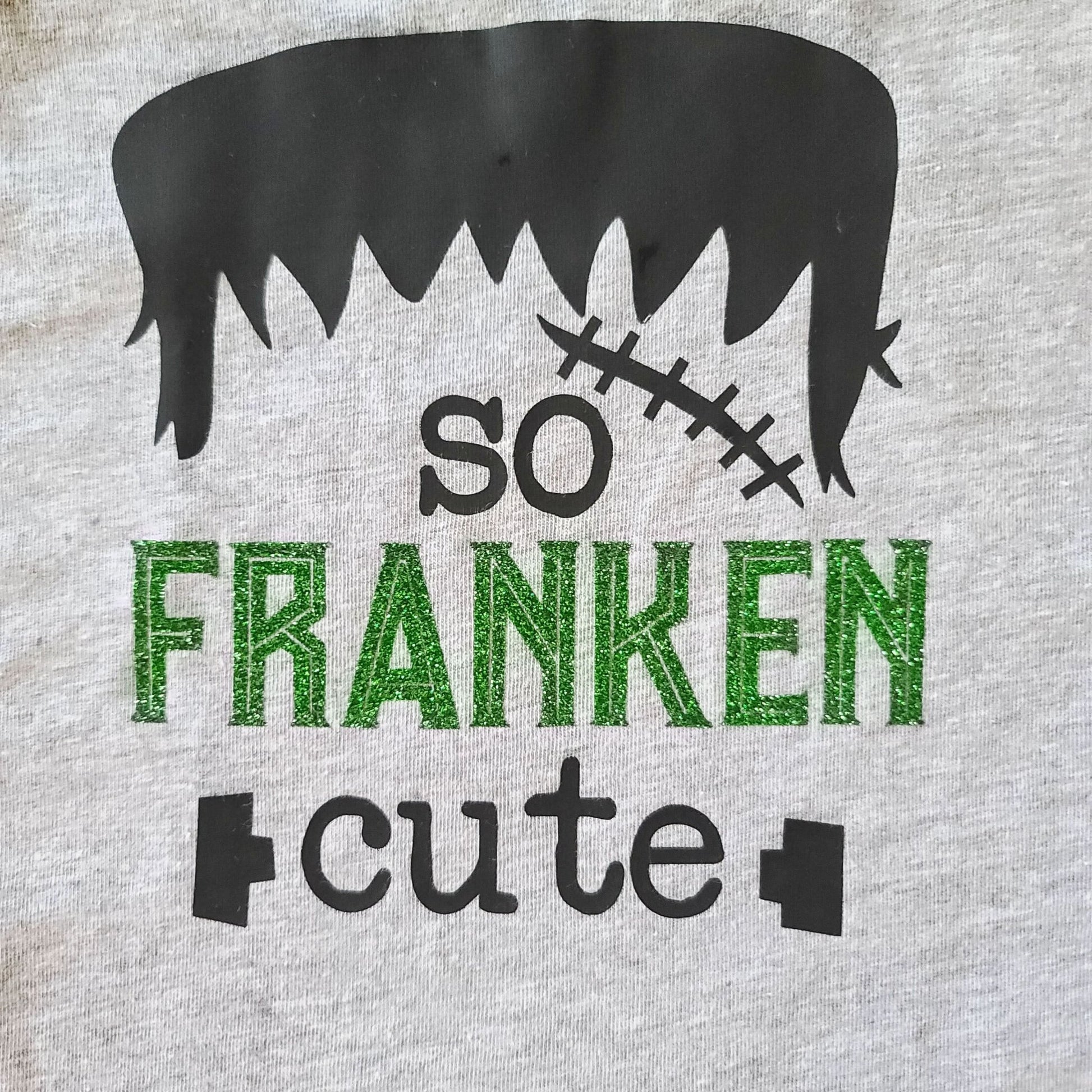 Baby So Franken Cute Romper (3 - 24m) - Heather Gray kids outfit