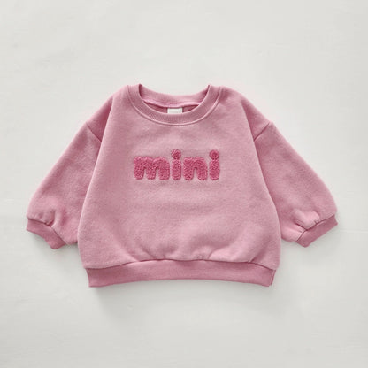 Baby Toddler Brushed Cotton Mini Sweatshirt (6m - 5y) - Pink kids outfit