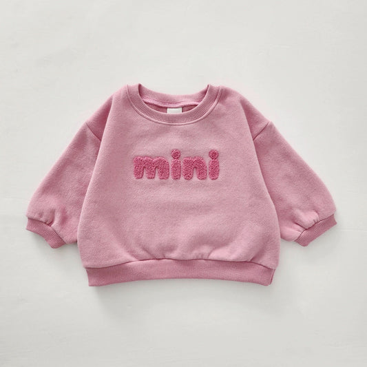 Baby Toddler Brushed Cotton Mini Sweatshirt (6m - 5y) - Pink kids outfit