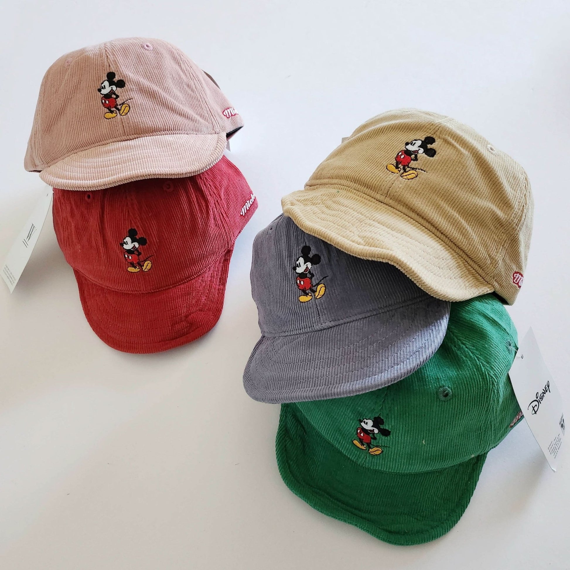 Baby Toddler Corduroy Mickey Mouse Soft Brim Cap (0 - 3y) - 5 Colors kids outfit