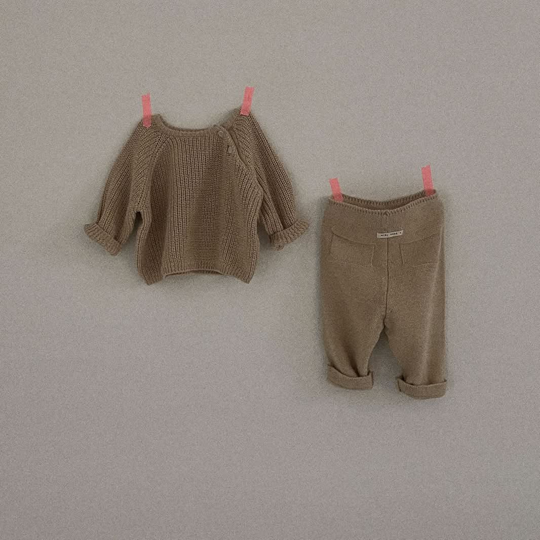 Baby Toddler Knit Pocket Pants (3 - 36m) - 2 Colors kids outfit