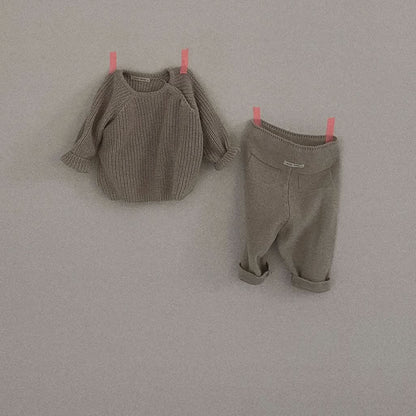 Baby Toddler Knit Pocket Pants (3 - 36m) - 2 Colors kids outfit