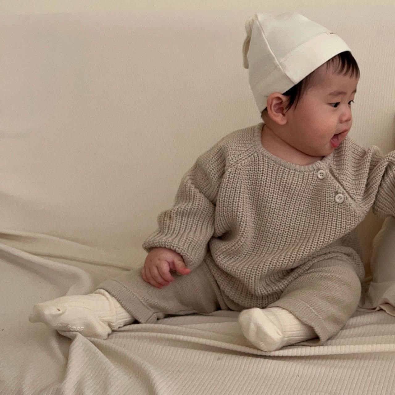 Baby Toddler Knit Pocket Pants (3 - 36m) - 2 Colors kids outfit