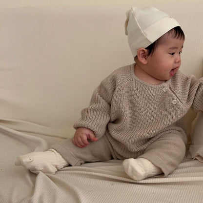 Baby Toddler Knit Pocket Pants (3 - 36m) - 2 Colors kids outfit