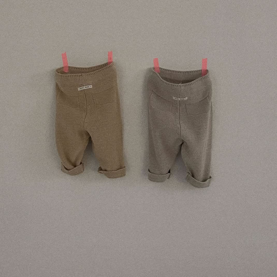Baby Toddler Knit Pocket Pants (3 - 36m) - 2 Colors kids outfit