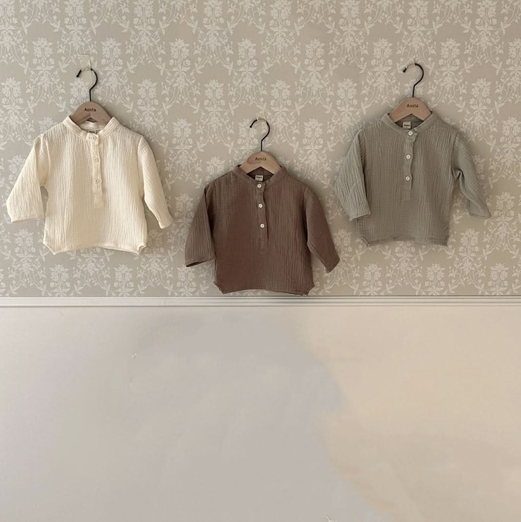 Baby Toddler Long Sleeve Gauze Cotton Top (0 - 5y) - 3 Colors kids outfit