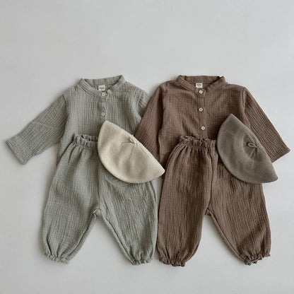 Baby Toddler Long Sleeve Gauze Cotton Top (0 - 5y) - 3 Colors kids outfit