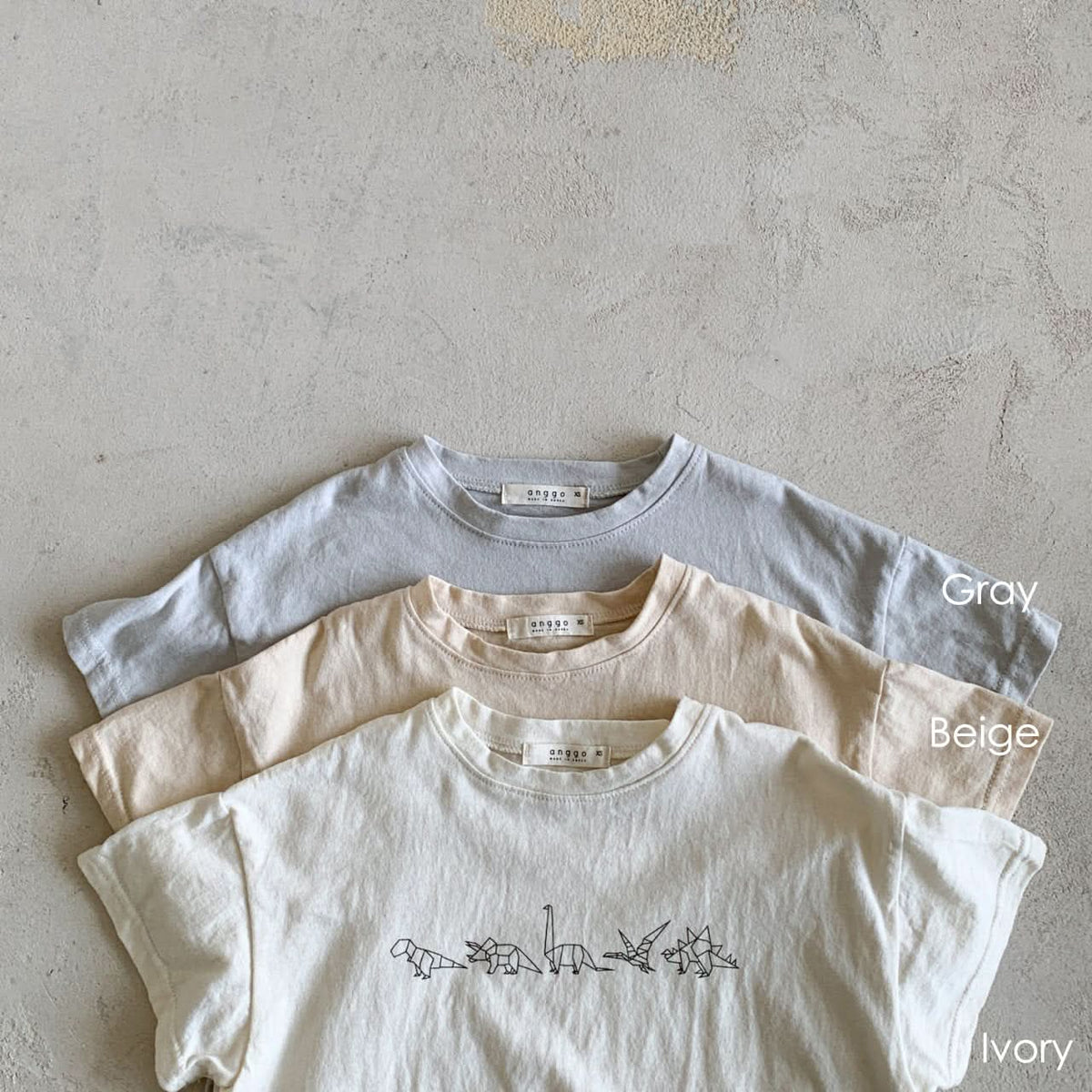 Baby/Toddler Origami Dino Tee (3m-5y) - 3 Colors kids outfit