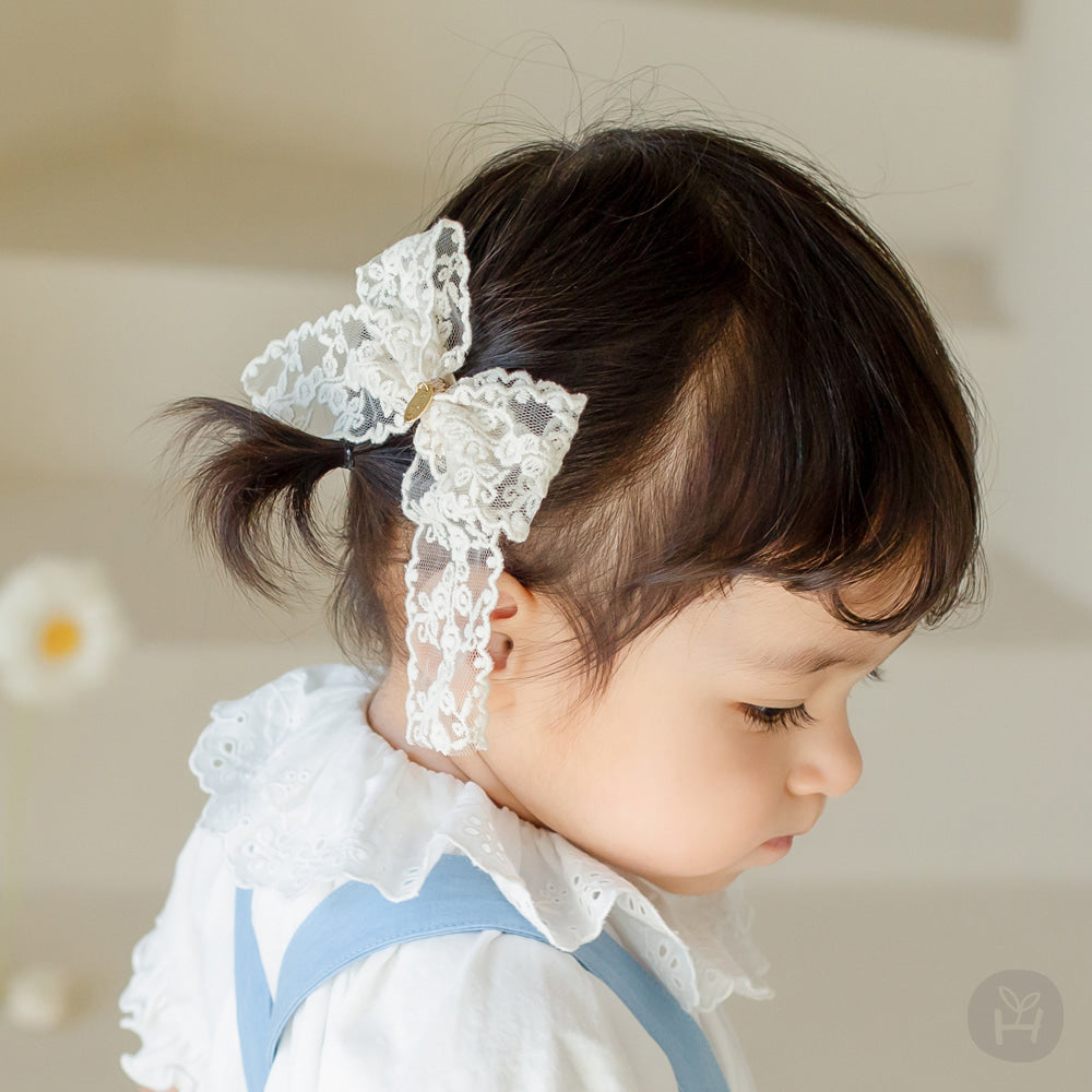 Baby Lace Bow Hair Clip - AT NOON STORE