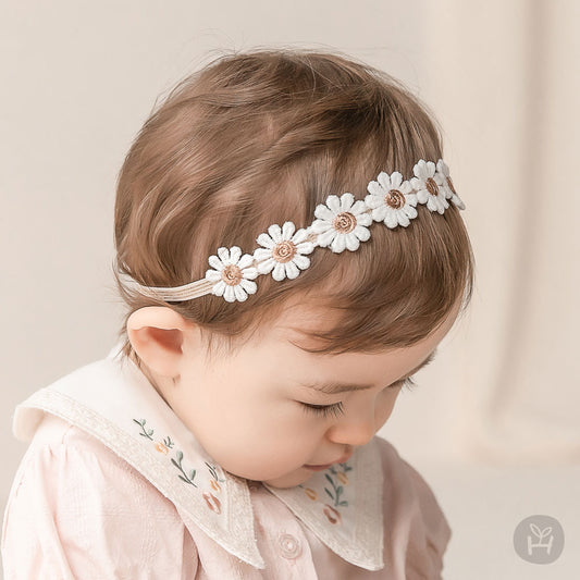 Baby Daisy Lace Headband (3-18m) - AT NOON STORE