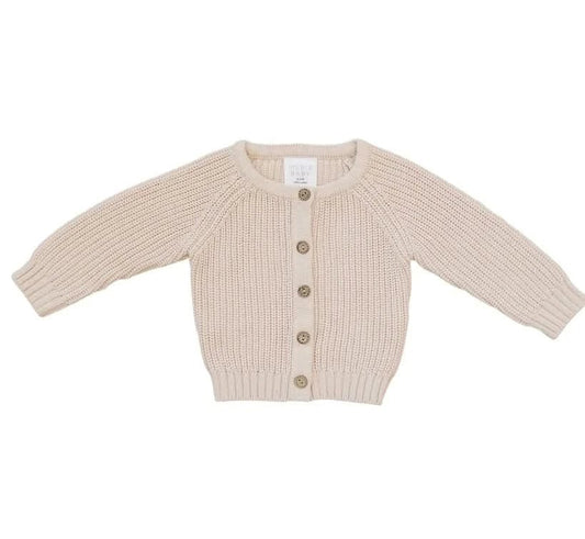 Cotton Knit Cardigan (0 - 18m) - Cream kids outfit