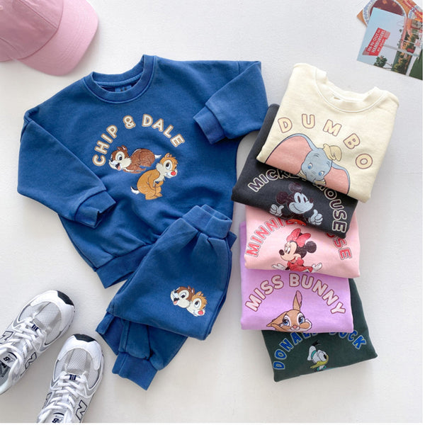 Toddler Disney Friends Garment-Dyed Sweatshirt and Jogger Patens Set (2-5y) - 6 Colors