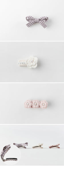 Baby Flower, Bow Hair Clip Set (3pk)