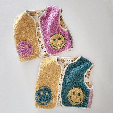 Toddler Smiley Face Pocket Vest (1-5y) - 2 Colors - AT NOON STORE