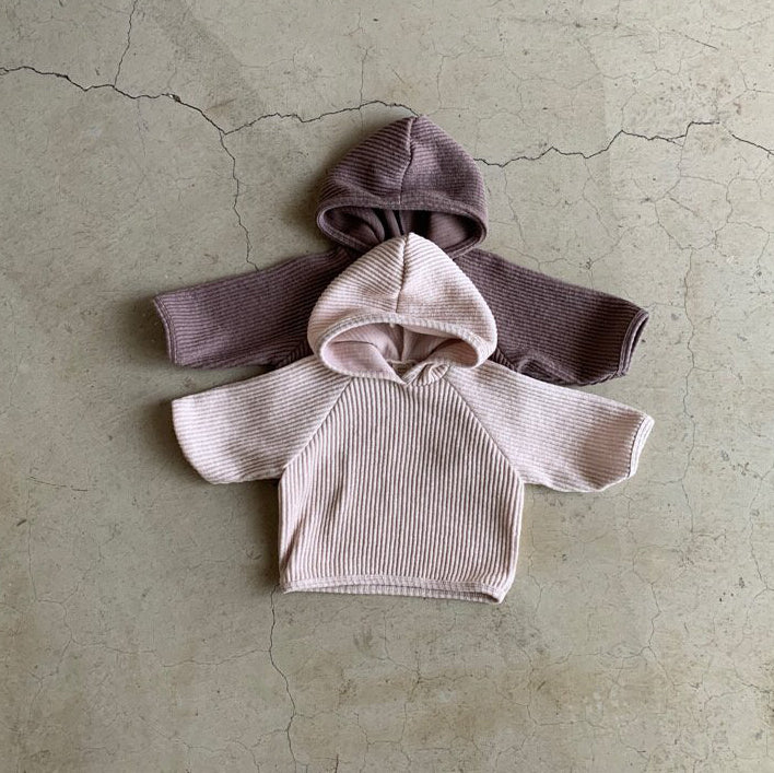 Baby BH Ribbed-Knit Hoodie (3-18m) - 2 Colors - AT NOON STORE