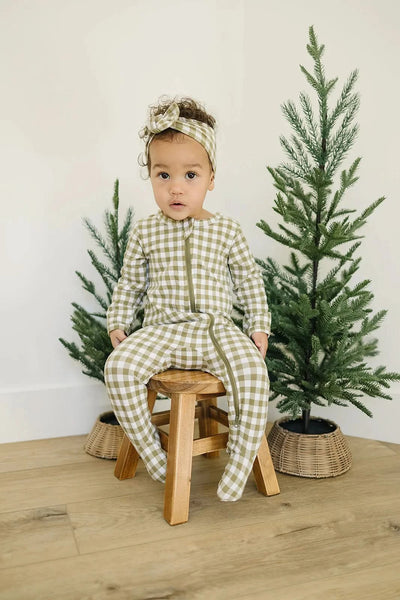 Baby Toddler Pines Head Wrap - Olive