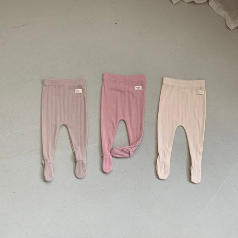 Baby BH Ribbed Footed Leggings (3-18m) - 3 Colors - AT NOON STORE