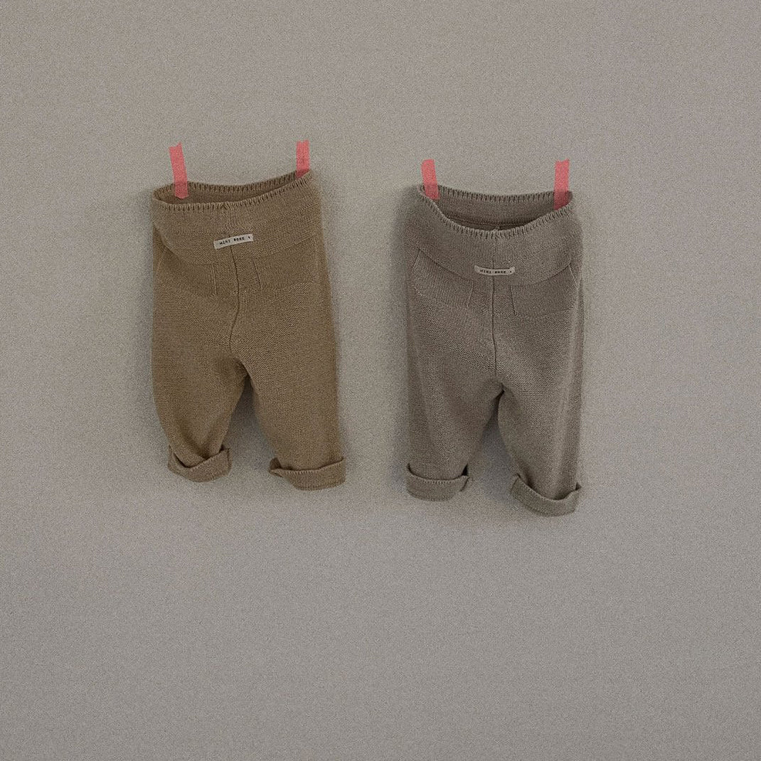 Baby Toddler Knit Pocket Pants (3-36m) - 2 Colors - AT NOON STORE