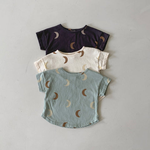 Baby BH Moon Print T-Shirt (3-18m) - 3 Colors - AT NOON STORE