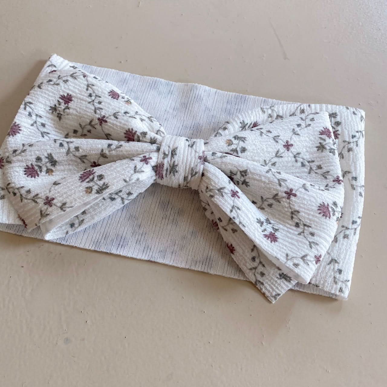 Baby BH Floral Print Bow Headband (3-18m) - 2 Colors