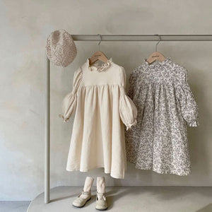 Girls Monbebe Puff Sleeve Dress(1-6y) -2 Colors