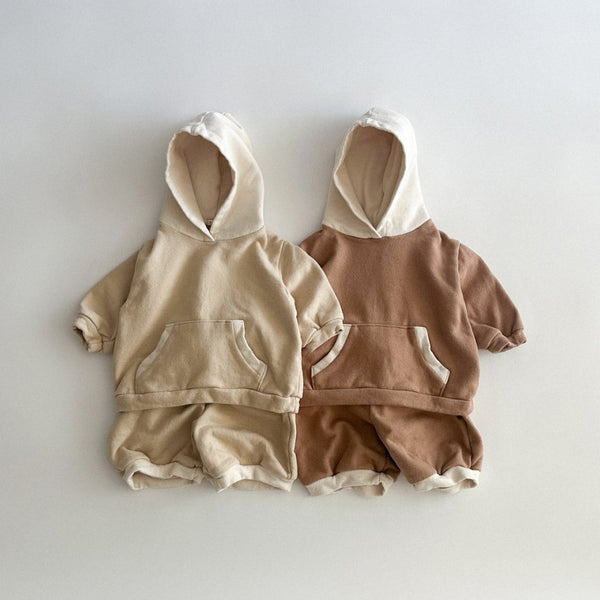 Toddler Contrast Trim Hoodie and Pants Set (1-5y) - 2 Colors - AT NOON STORE