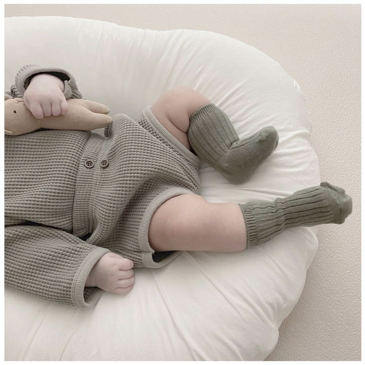 Baby Nunu Big Waffle Top and Bloomer Shorts Set (3-18m)- 3 Colors - AT NOON STORE