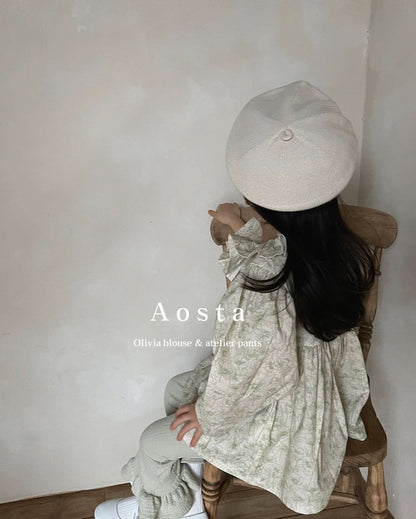 Girls Aosta Ruffle Collar Blouse (3m-5y) - 3 Colors - AT NOON STORE