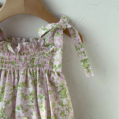 Baby Milk Tie-Shoulder Romper (0-24m) - Pink - AT NOON STORE