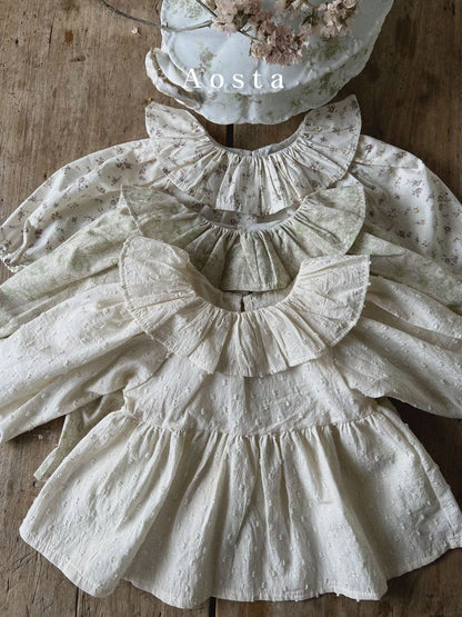 Girls Aosta Ruffle Collar Blouse (3m-5y) - 3 Colors - AT NOON STORE