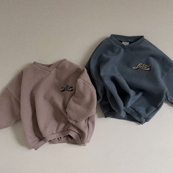 Kids V-neck Love Sweatshirt (2-6y) - 2 Colors