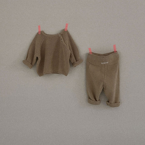 Baby Toddler Knit Pocket Pants (3-36m) - 2 Colors - AT NOON STORE