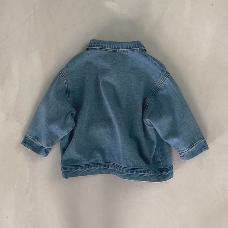 Kids Denim Jacket (1-2y) - Blue - AT NOON STORE