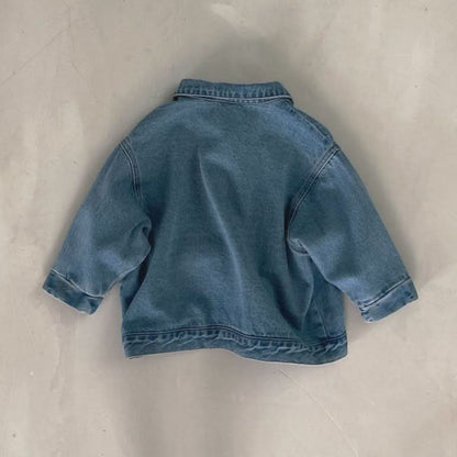 Kids Denim Jacket (1-2y) - Blue - AT NOON STORE