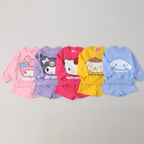 Toddler Sanrio Sweatshirt and Shorts Set (1-5y) - Purple - AT NOON STORE