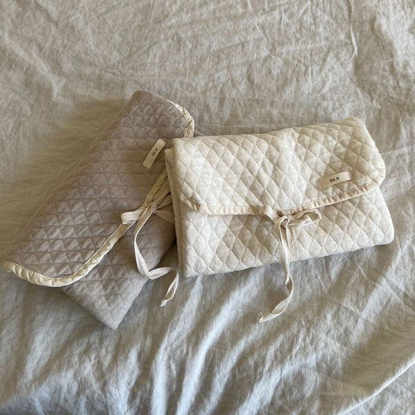 Baby Cotton Quilted Portable Diaper Changing Pad - 2Colors
