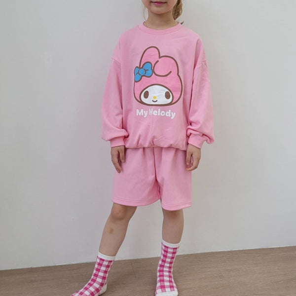 Toddler Sanrio Sweatshirt and Shorts Set (1-5y) - Light Pink - AT NOON STORE